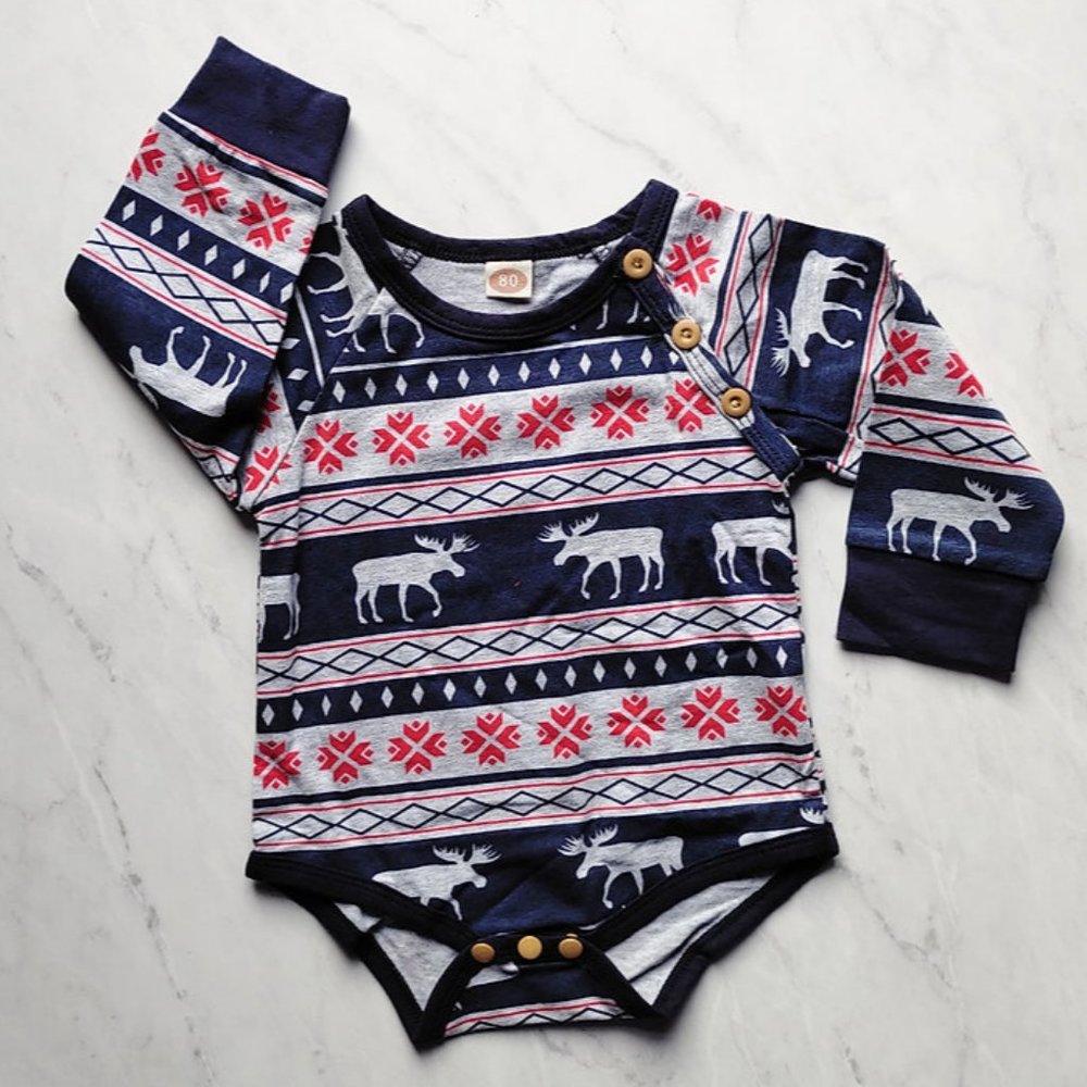 Dark Blue Christmas Onesie